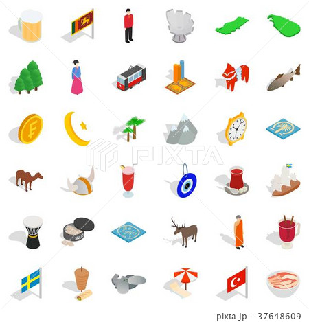 Star icons set, isometric style Star icons set, isometric style 37648609