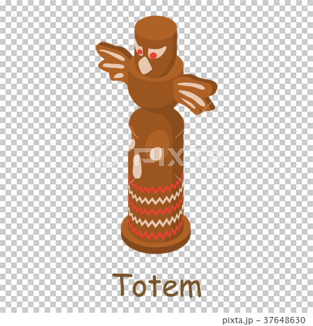 Totem icon, isometric 3d style Totem icon, isometric 3d style 37648630