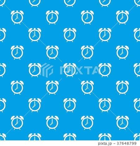 Alarm clock pattern seamless blue 37648799