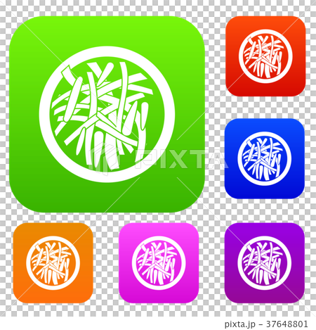 Asian salad set color collection Asian salad set color collection 37648801