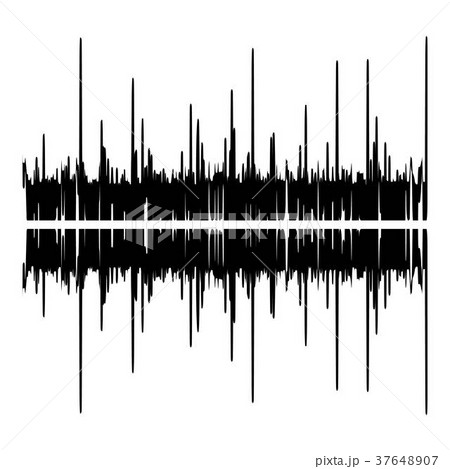 Audio equalizer illustration icon, simple black style 37648907