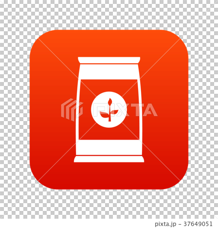 Flower seeds in package icon digital red 37649051