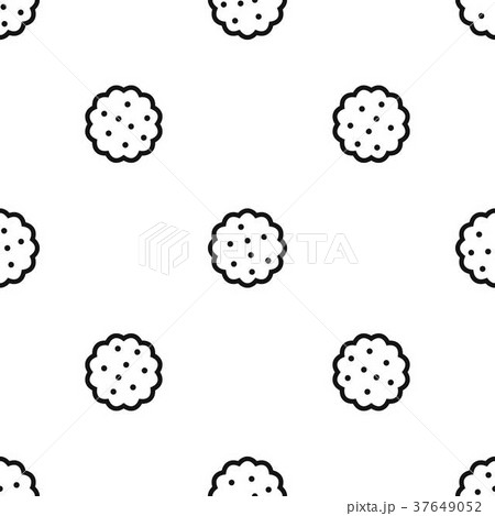Cookies pattern seamless black 37649052