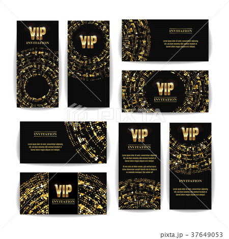 VIP Invitation Card Vector Set. VIP Invitation Card Vector Set. 37649053