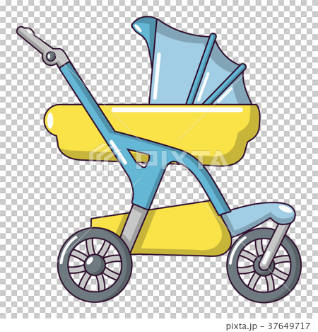Baby carriage designer icon, cartoon style Baby carriage designer icon, cartoon style 37649717