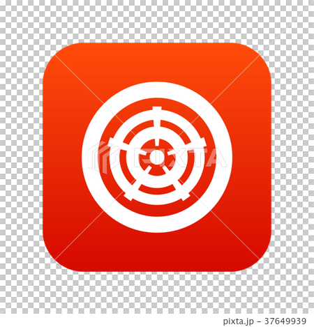 Car wheel icon digital red 37649939