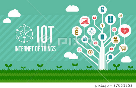 IoT(Internet of things) / モノのインターネットイメージイラスト(ツリー) 37651253
