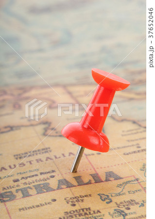 closeup destination and pin on the map 37652046