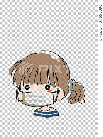 マスクを着けている女の子 37659096