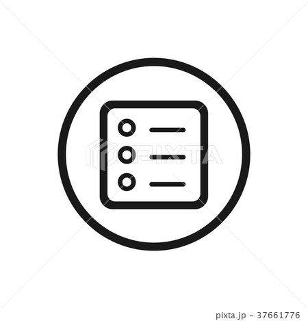 Form line icon with a circle on a white background 37661776