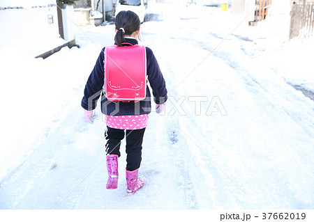 雪道の通学路 37662019