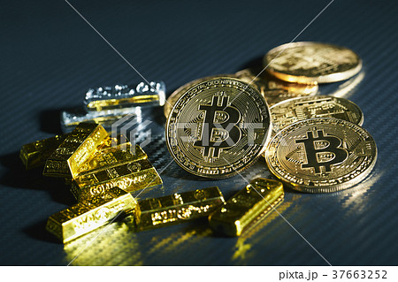 Bitcoin 金貨 仮想通貨 ゴールド カーボン 37663252