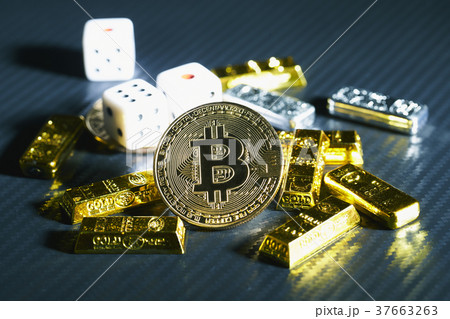 Bitcoin 金貨 仮想通貨 ゴールド カーボン 37663263