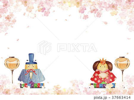 ひな祭り 背景 水彩 イラストのイラスト素材 37663414 - PIXTA