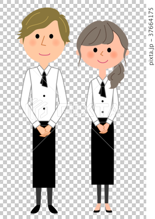 カフェ　スタッフ　店員　仲間 37664175