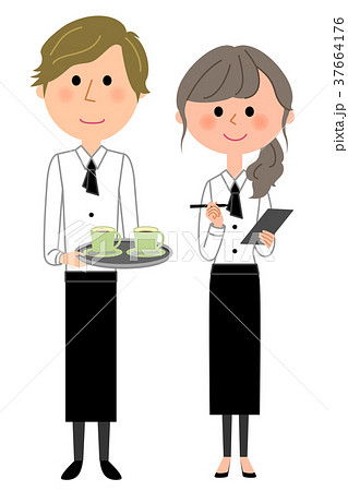 カフェ　スタッフ　店員　仲間 37664176