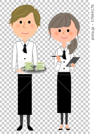 カフェ　スタッフ　店員　仲間 37664176