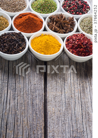 Colection of indian spices Colection of indian spices 37664252