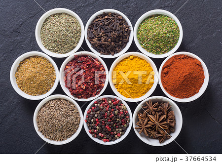 Colection of indian spices Colection of indian spices 37664534