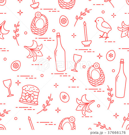 Pattern of Easter symbols 37666176