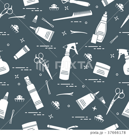 Seamless pattern with professional hairdresser Seamless pattern with professional hairdresser 37666178