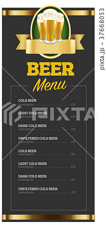 beer menu blanket design for pub 37668053