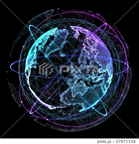 Point, line, surface composed of circular graphics 37671538