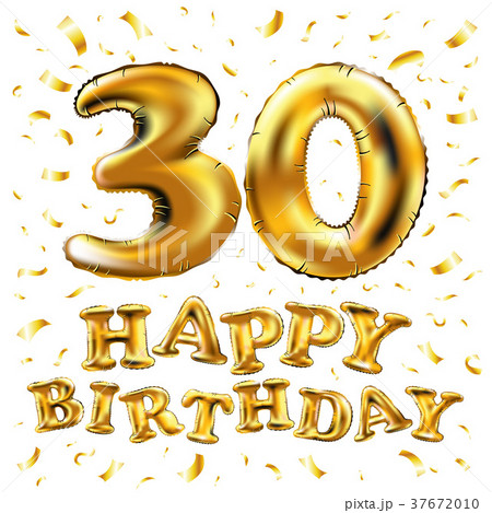 30th Birthday celebration with gold balloons  37672010