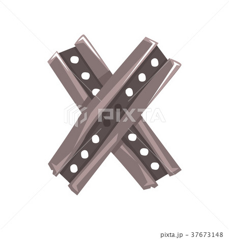 Original letter X formed by two crossed steel Original letter X formed by two crossed steel 37673148