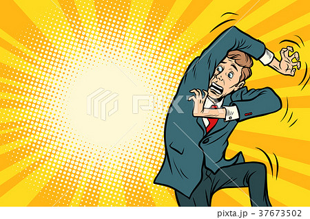 Funny scared man Funny scared man 37673502