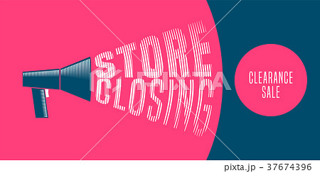 Store closing vector illustration, background Store closing vector illustration, background 37674396