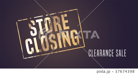 Store closing vector illustration, background 37674398