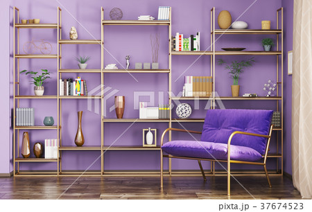 Interior of modern living room 3d rendering 37674523