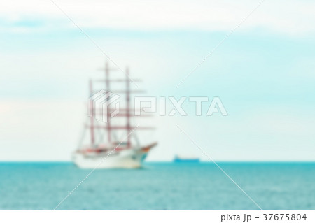 White sailing ship - blurred image White sailing ship - blurred image 37675804