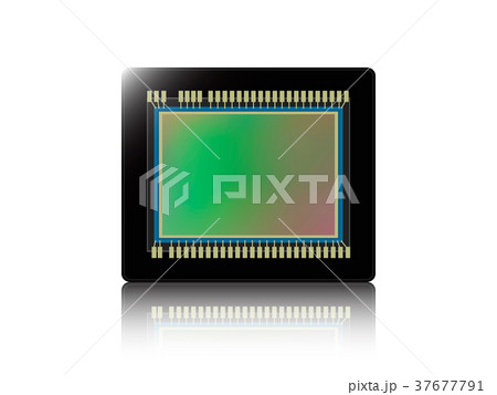 digital camera sensor with reflection on white 37677791