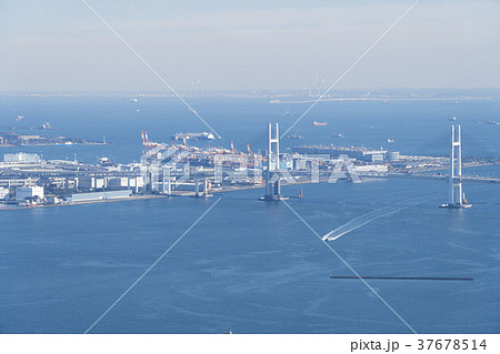 横浜風景 港と埠頭 大黒埠頭 横浜風景 港と埠頭 大黒埠頭 37678514