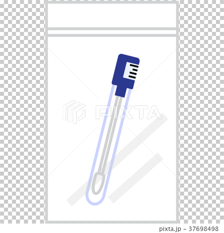 チャック袋に入った試験管付綿棒 37698498