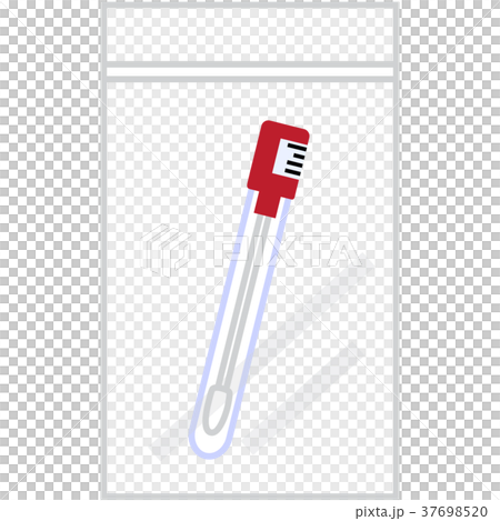 チャック袋に入った試験管付綿棒 37698520