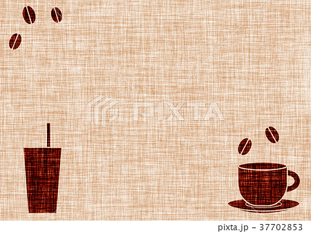 コーヒー 麻布の背景のイラスト素材