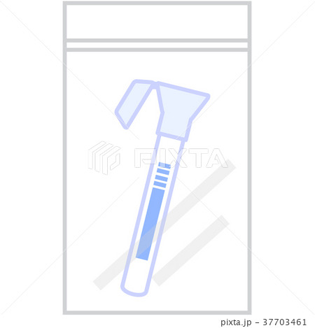 チャック袋に入った唾液検査キット 37703461