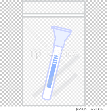 チャック袋に入った唾液検査キット 37703466