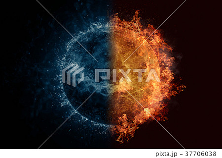 Planet Venus in water and fire. Sci-fi artwork Planet Venus in water and fire. Sci-fi artwork 37706038