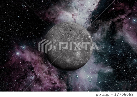 Planet Mercury. Outer space background. Planet Mercury. Outer space background. 37706068