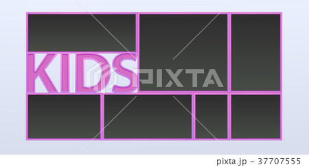 Collage of photo frames vector illustration 37707555