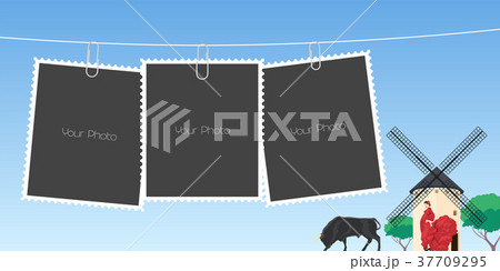 Collage of photo frames vector illustration 37709295