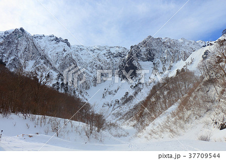 一ノ倉沢から冬の谷川岳を見る 37709544
