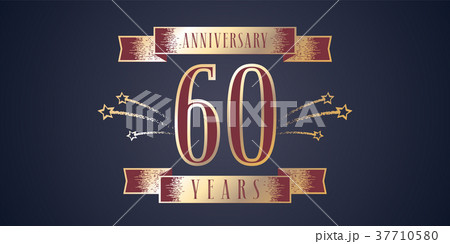 60 years anniversary celebration vector icon, logo 37710580