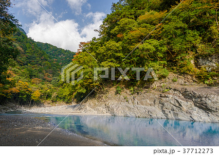 日本三大渓谷 秘境百選の大杉谷 三重県多気郡大台町 作品コメント欄に撮影位置情報有りの写真素材