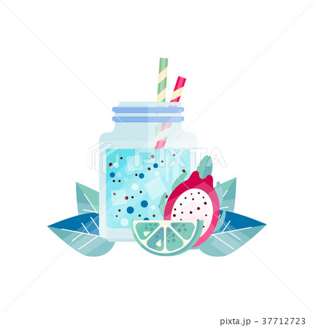 Delicious smoothie with lime and pitaya Delicious smoothie with lime and pitaya 37712723