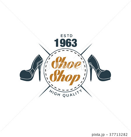 Shoe shop, high quality, estd 1963 badge for 37713282